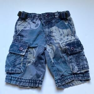 Mini Boden Tropical Print Adjustable Shorts